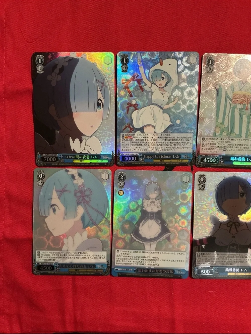 Rem Re:Zero Holographic Collectible Trading Card Set - Blue
